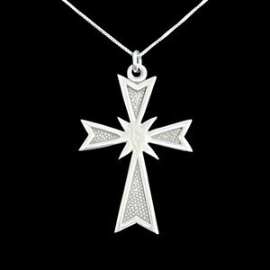 Vintage Taxco Mexico sterling silver Unisex cross pendant